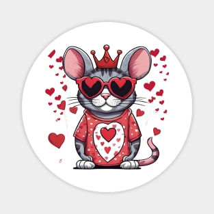 Heartfelt Mouse: Crowned Queen of Love Magnet